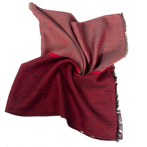 ERMENEGILDO ZEGNA BORDO & GRAY PALANKIN SCARFWOMENS SIZE 200CM